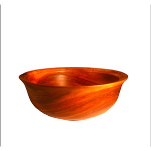 Handmade Dark Brown Wood Salad <b>Bowl</b> Ideal for Weddings and Kitchenware Stylish Round Shape Salad <b>Mixing</b> <b>Bowl</b> for Tabletop Dining - Product Image 1
