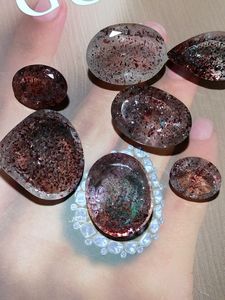 Pierre précieuse en forme de mélange à facettes en quartz super sept naturel pour la fabrication de bijoux Lepidocrosite Cacoxenite des mines du sud de l'Inde - Product Image 4