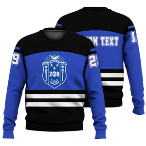 Sweat-shirt à col rond brodé Zeta Phi Beta Sorority Greek pour femmes, vêtements bleus 1920 - Product Image 3