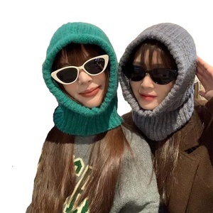 Cache-cou en tricot unisexe personnalisé pour l'hiver, chaud, camouflage, ski, avec capuche, écharpe, protection contre le vent, bonnet, cache-cou avec nœuds - Product Image 1