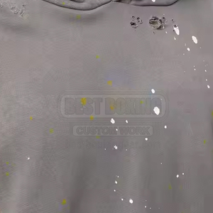 Sudadera con capucha desgastada para hombre de la mejor calidad con precio razonable, producto superior, sudaderas con capucha desgastadas mezcladas de algodón, fabricación de Pakistán - Product Image 6