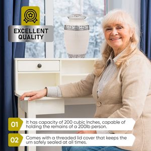 Urna di cremazione per ceneri umane di Forever Lane | Urne commemorative accuratamente realizzate a mano con finiture eleganti per onorare e ricordare - Product Image 5