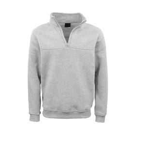 Sweat-shirt à col zippé personnalisé avec logo, col zippé mi-long, col rond, col zippé 1/4, unisexe, 100% coton, tricoté, doublé en polaire - Product Image 4