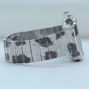 Top Rated Edición Limitada Elegante Totalmente Iced Out Lab crecido tachonado Relojes de diamantes para los hombres a precios asequibles Tiger look - Product Image 3