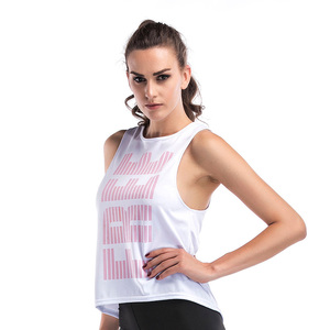 เสื้อกล้ามครอปเซ็กซี่สำหรับผู้หญิงเสื้อกล้ามผ้าฝ้ายสีขาวสำหรับใส่เล่นโยคะฟิตเนสคอทรงหลวมลำลองสำหรับเล่นกีฬายิม - Product Image 2