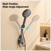 Support de pommeau de douche à ventouse puissante, réglable, mural, sans perçage, pour cuisine et salle de bain