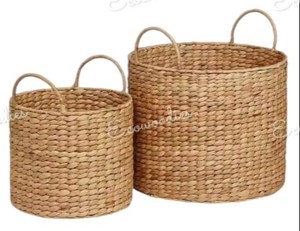Cestas de almacenamiento de mimbre hechas a mano de diseño único Cesta de mimbre natural Tamaños personalizables con asas Cesta de almacenamiento - Product Image 4