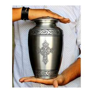 Hermosa vista Urna de cremación para adultos para cenizas humanas Metal Aluminio sólido Capacidad 220 pulgadas cúbicas Urnas Suministros funerarios - Product Image 5