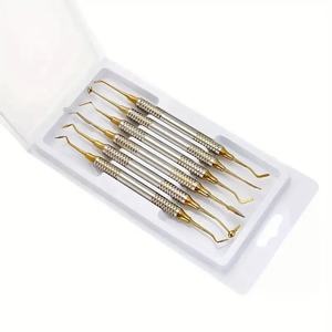 Espátula rellena de resina compuesta Dental 6 uds/Kit punta chapada en titanio 17,58 cm herramientas de restauración rellenas de resina instrumentos por H/N - Product Image 5