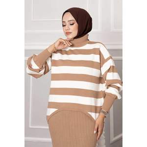 Vestido recortado de rayas anchas TEN - Product Image 1