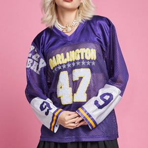 Camisetas de Hip Hop para Hombre, Jersey de Malla Sublimada Personalizada, Transpirable, de Secado Rápido, Jersey de Fútbol de Malla con Precios al por Mayor - Product Image 3