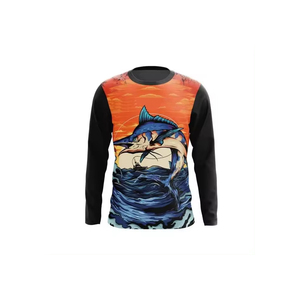 Maillots de pêche à manches longues pour hommes à sublimation personnalisée à prix d'usine chemises grande taille confortables et respirantes Protection UPF 50 - Product Image 6