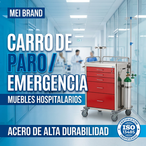 Emergency Medical <b>Trolley</b> | Hospital Furniture | MEI Brand | ABS & Stainless Steel | Model MEI-ET-900 - Product Image 1