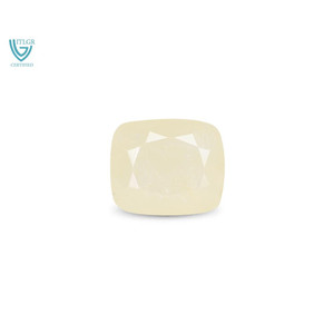 Saphir Jaune Naturel (Pukhraj) 3,98 Carats, Taille Émeraude Facettée, Pierre Libre, Matériau de Gemme Rouge Similaire à l'Alexandrite - Product Image 1