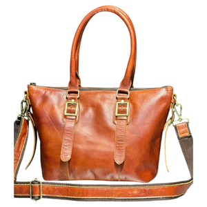Sac fourre-tout en cuir véritable pour femme, marron, mode, bandoulière réglable, base à clous de haute qualité, luxe, été, automne - Product Image 1