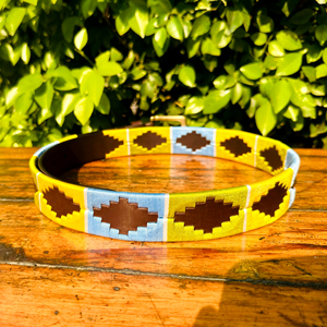 เข็มขัดโปโลหนังแท้สำหรับเด็กและเยาวชนของแท้ทำด้วยมือสีฟ้าสีเขียวท้องฟ้าสีเขียวความยาวที่กำหนดเองคุณภาพสูงมีความทนทาน - Product Image 3