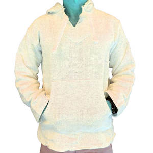 Unisex Mexican <b>Baja</b> Pullover <b>Hoodie</b> Handmade Spandex/Polyester Anti-shrink Custom Printed Animal Pattern Breathable Knitted - Product Image 1