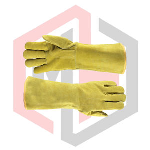 Leather Kevlar <b>Welding</b> <b>Gauntlets</b> Split 11 oz Customizable Length Anti-Static Tear-Resistant Breathable Silicone Free Powder-Free - Product Image 4