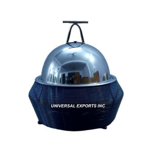 Stainless Steel Antique Finished Metal Hotpot New Arrival Handmade Designer Casserole Classic Stylish Fancy Metal <b>Food</b> <b>Warmer</b> - Product Image 3