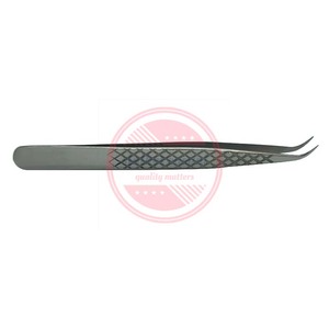 Pince à cils incurvée en acier inoxydable avec logo personnalisé Pince à épiler d'extension de cils professionnelle - Product Image 6