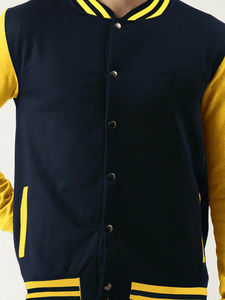 Chaqueta Universitaria de Lana con Logotipo Personalizado, Estilo Moderno, para Hombre, Cierre de Botones, Bolsillos Interiores, Chaqueta Bomber de Béisbol Universitaria - Product Image 5