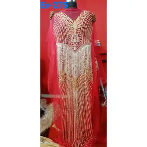 Indian Supplier Ethnic Clothing Handmade Embroidery Work Front Back Panel for Girls Wedding and Partywear Dress