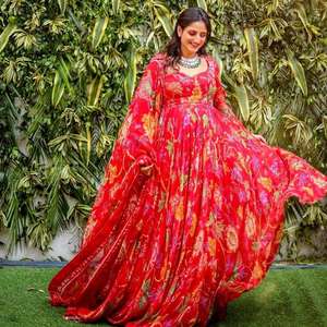 Bollywood Style Nouveau Designer Imprimé Anarkali Robe Bonne Qualité Imprimé Georgette Outfit Belle Anarkali Robe Pour Les Femmes - Product Image 2