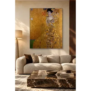Fida Klimt Portrait d'Adele Bloch-Bauer avec impression sur toile à motifs dorés - Product Image 4
