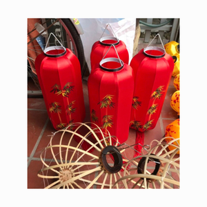 Listo en stock Linterna de seda con logotipo de aduana para el Festival de Año Nuevo Linterna de tela de seda de bambú colgante tradicional vietnamita - Product Image 2
