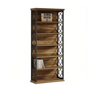 <b>Rustic</b> Corner Shelf <b>Bookcase</b> Living Room and Bedroom Furniture with Storage MDF Wood Panel for Home Office Brand New - Product Image 4