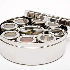 Boîte à épices en acier inoxydable avec couvercle en acier inoxydable de haute qualité, boîte à épices en acier inoxydable avec couvercle en acrylique king International - Product Image 1