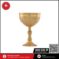 Calice de communion en laiton antique |   Coupe à vin religieuse gravée |   Décoration d'église médiévale |   Cadeau de la Sainte Eucharistie |   Vente en gros