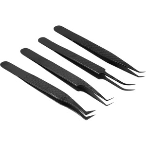 Ensemble de pinces à cils en acier inoxydable avec logo personnalisé, haute qualité, vente en gros, étiquette privée, prise en main parfaite, service OEM/ODM - Product Image 4