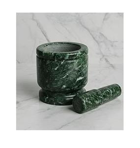 Mortero y Maja de Mármol Gris de Marca Privada, Ideal para Crear Condimentos Frescos, Salsas y Pastas de Hierbas sin Esfuerzo - Product Image 1