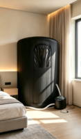 Sauna vapeur électrique gonflable facile à installer, version améliorée 4L, circulaire en TPU, moderne, pour usage domestique, adapté aux appartements, intérieur/extérieur, sport