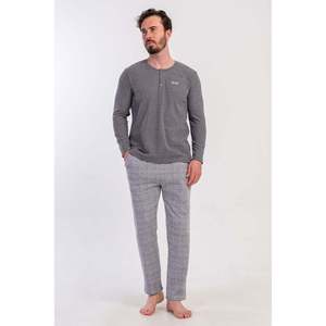 Conjunto de Pijama para Hombre CEPLI ERKEK JAKARLI INTERLOK XXL con Pantalón y Manga Larga - Color Humo - Product Image 1
