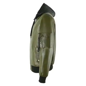 Chaqueta de cuero para hombre personalizada OEM más demandada chaqueta de cuero Pu más vendida chaquetas de cuero cortavientos de invierno - Product Image 3