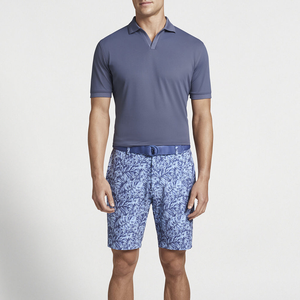 Pantalones cortos de golf ecológicos para hombre, cómodos, elásticos, de lona sólida, bolsillo trasero medio, estampado por sublimación, gráfico - Product Image 1