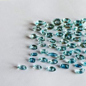 Piedras de alta claridad azul vibrante de Aguamarina Natural de calidad AAA cortadas por expertos para la fabricación de joyas con certificación IGI - Product Image 2