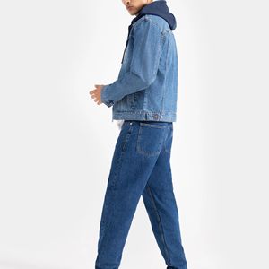 Veste en jean bleu de haute qualité pour homme, idéale pour l'hiver, style streetwear superposé, durable, respirante, séchage rapide, antibactérienne, entièrement boutonnée - Product Image 3