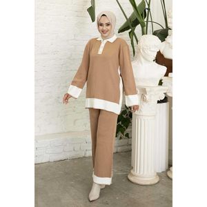 Conjunto de 2 piezas tejido detallado botón frontal diez - Product Image 3