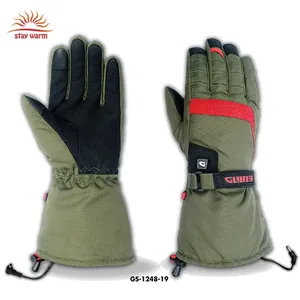 Gants chauffants à batterie rechargeable 7,4 V coupe-vent avec plaques chauffantes en fibre de carbone pour l'hiver et les températures froides - Product Image 1