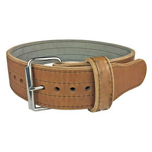 เข็มขัดออกกำลังกายหนังแท้จากปากีสถาน2025ดีไซน์ใหม่สีทึบ - Product Image 1