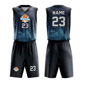 Uniforme de basket-ball personnalisé de bonne qualité bon marché matériau en maille vierge réversible séchage rapide vente en gros maillot de basket-ball pour jeunes - Product Image 1
