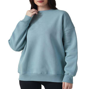 Sweat-shirts pour femmes en molleton français décontracté à col rond avec motif animal en paillettes, beige rose, logo personnalisé sur le devant, surdimensionné, vente chaude pour l'hiver - Product Image 1