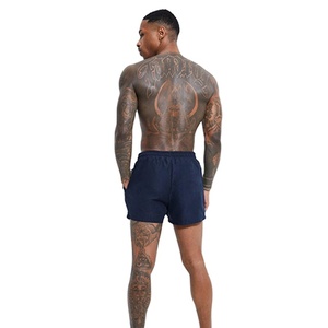 Short de bain uni personnalisé en polyester élasthanne respirant pour homme, avec cordon de serrage, idéal pour l'été et la mode, vente en gros - Product Image 3