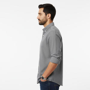 Chemises pour hommes Chemise Oxford de qualité supérieure Tissu en coton Vêtements de cérémonie d'affaires Fabricant d'équipement d'origine Conception de vêtements avec logo personnalisé Fournisseur de gros - Product Image 3