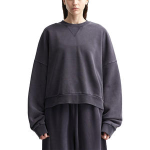 Sudadera con capucha de invierno personalizada para mujer Tech Fleece Cotton Impresión digital Streetwear Sudadera de cuello redondo de gran tamaño Crystal Heavy Blank - Product Image 5