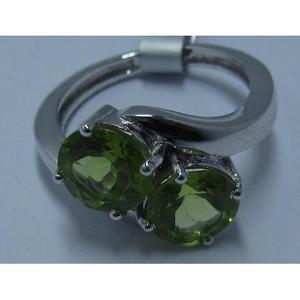 Shah Gems Women's Natural Peridot <b>Ring</b> in <b>925</b> Sterling <b>Silver</b> for Gifts - Product Image 1