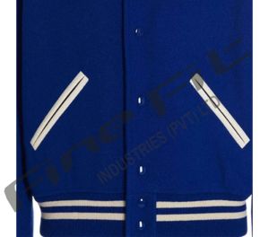 Veste universitaire matelassée brodée personnalisée pour homme en polyester, doublure standard en laine/viscose, devant droit, streetwear d'automne, imperméable - Product Image 5